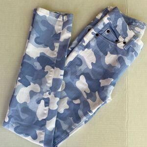 Justice Skinny Camouflage Jeans Blue and White‎ Girls 12R